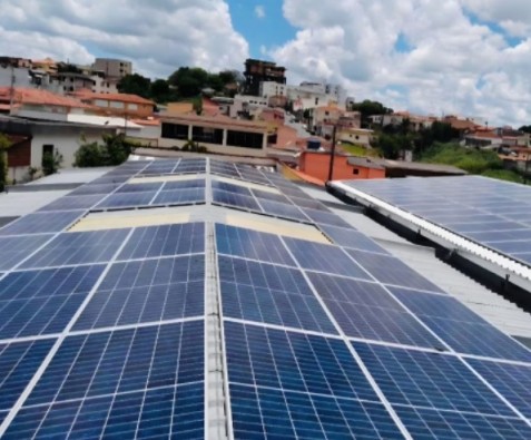 Energia solar usina de investimento